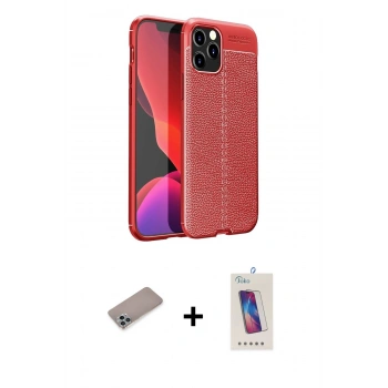 MARSİLYAN™- iPhone 12 Pro Max Kılıf Doruk Klasik Özel Seri - Siyah Joko 5D Cam + Shine Kamera Lens Koruma Cam - SABE