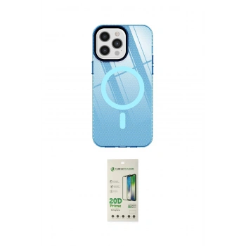 MARSİLYAN™- iPhone 12 Pro Max Kılıf Doruk Prime - Siyah 20D Premium Cam Ekran Koruyucu