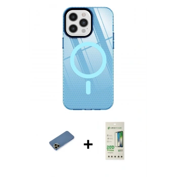 MARSİLYAN™- iPhone 12 Pro Max Kılıf Doruk Prime - Siyah 20D Premium Cam Ekran Koruyucu + Shine Kamera Lens Koruma Cam - GD