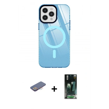 MARSİLYAN™- iPhone 12 Pro Max Kılıf Doruk Prime - Siyah 360 Mat Full Body Arka Koruyucu + Renkli Kamera Lens Koruma Cam - PE