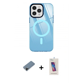 MARSİLYAN™- iPhone 12 Pro Max Kılıf Doruk Prime - Siyah Joko 5D Cam + Shine Kamera Lens Koruma Cam - SH