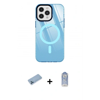 MARSİLYAN™- iPhone 12 Pro Max Kılıf Doruk Prime - Siyah Joko Magic 5D Cam + Shine Kamera Lens Koruma Cam - MI