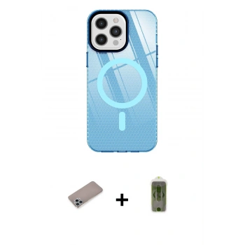 MARSİLYAN™- iPhone 12 Pro Max Kılıf Doruk Prime - Siyah Joko Magic 5D Hayalet Cam + Shine Kamera Lens Koruma Cam - SABE
