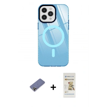 MARSİLYAN™- iPhone 12 Pro Max Kılıf Doruk Prime - Siyah Mat Seramik Nano Ekran Koruyucu + Metal Kamera Lens Koruma Cam - GD
