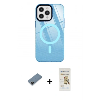 MARSİLYAN™- iPhone 12 Pro Max Kılıf Doruk Prime - Siyah Mat Seramik Nano Ekran Koruyucu + Shine Kamera Lens Koruma Cam - SH
