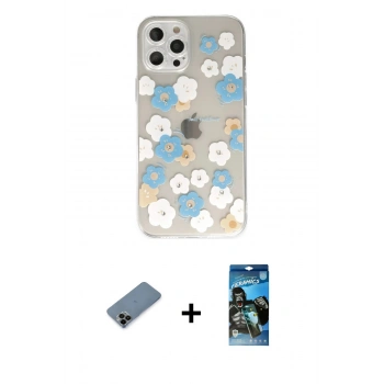 MARSİLYAN™- iPhone 12 Pro Max Kılıf Eksen Asil Prime - Siyah 34D Izgaralı Cam + Shine Kamera Lens Koruma Cam - SH