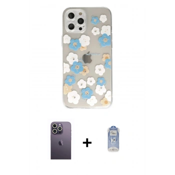 MARSİLYAN™- iPhone 12 Pro Max Kılıf Eksen Asil Prime - Siyah Joko Magic 5D Cam + Neon Fosforlu Kamera Lens - BZ