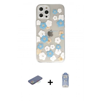 MARSİLYAN™- iPhone 12 Pro Max Kılıf Eksen Asil Prime - Siyah Joko Magic 5D Cam + Renkli Kamera Lens Koruma Cam - MI
