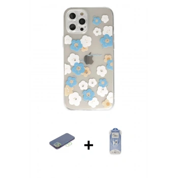 MARSİLYAN™- iPhone 12 Pro Max Kılıf Eksen Asil Prime - Siyah Joko Magic 5D Cam + Renkli Kamera Lens Koruma Cam - YL