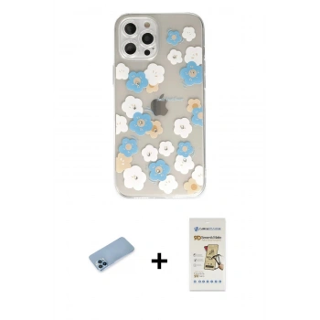 MARSİLYAN™- iPhone 12 Pro Max Kılıf Eksen Asil Prime - Siyah Mat Seramik Nano Ekran Koruyucu + Shine Kamera Lens Koruma Cam - MI