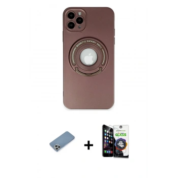 MARSİLYAN™- iPhone 12 Pro Max Kılıf Eksen Klasik Prime - Şeffaf Temperli Cam Ekran Koruyucu + Shine Kamera Lens Koruma Cam - GS