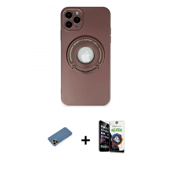 MARSİLYAN™- iPhone 12 Pro Max Kılıf Eksen Klasik Prime - Şeffaf Temperli Cam Ekran Koruyucu + Shine Kamera Lens Koruma Cam - GD