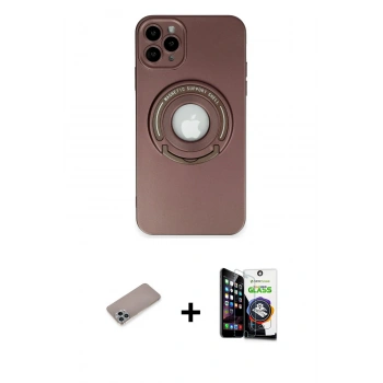 MARSİLYAN™- iPhone 12 Pro Max Kılıf Eksen Klasik Prime - Şeffaf Temperli Cam Ekran Koruyucu + Shine Kamera Lens Koruma Cam - SABE