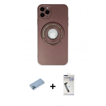 MARSİLYAN™- iPhone 12 Pro Max Kılıf Eksen Klasik Prime - Şeffaf Uv Polymer Nano Ekran Koruyucu + Shine Kamera Lens Koruma Cam - MI