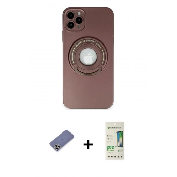 MARSİLYAN™- iPhone 12 Pro Max Kılıf Eksen Klasik Prime - Siyah 20D Premium Cam Ekran Koruyucu + Metal Kamera Lens Koruma Cam - GD