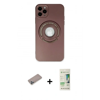 MARSİLYAN™- iPhone 12 Pro Max Kılıf Eksen Klasik Prime - Siyah 20D Premium Cam Ekran Koruyucu + Shine Kamera Lens Koruma Cam - SABE
