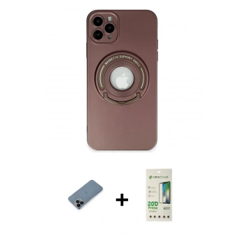 MARSİLYAN™- iPhone 12 Pro Max Kılıf Eksen Klasik Prime - Siyah 20D Premium Cam Ekran Koruyucu + Shine Kamera Lens Koruma Cam - SH