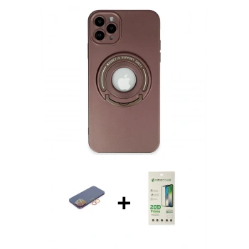 MARSİLYAN™- iPhone 12 Pro Max Kılıf Eksen Klasik Prime - Siyah 20D Premium Cam Ekran Koruyucu + Renkli Kamera Lens Koruma Cam - TU