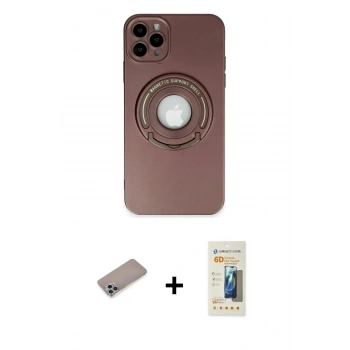 MARSİLYAN™- iPhone 12 Pro Max Kılıf Eksen Klasik Prime - Siyah 6D Mat Seramik Hayalet Nano Ekran Koruyucu + Shine Kamera Lens Koruma Cam - SABE
