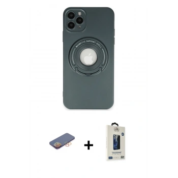 MARSİLYAN™- iPhone 12 Pro Max Kılıf Eksen Klasik Prime - Siyah Bilvis Hayalet Cam Ekran Koruyucu + Renkli Kamera Lens Koruma Cam - TU