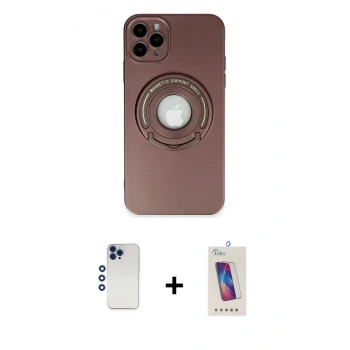 MARSİLYAN™- iPhone 12 Pro Max Kılıf Eksen Klasik Prime - Siyah Joko 5D Cam + Shine Kamera Lens - LT