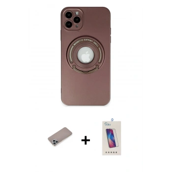 MARSİLYAN™- iPhone 12 Pro Max Kılıf Eksen Klasik Prime - Siyah Joko 5D Cam + Shine Kamera Lens Koruma Cam - SABE