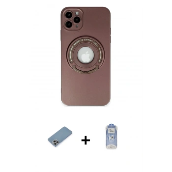 MARSİLYAN™- iPhone 12 Pro Max Kılıf Eksen Klasik Prime - Siyah Joko Magic 5D Cam + Shine Kamera Lens Koruma Cam - GI