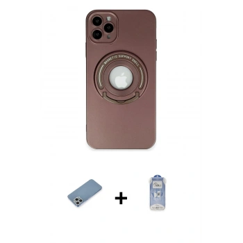 MARSİLYAN™- iPhone 12 Pro Max Kılıf Eksen Klasik Prime - Siyah Joko Magic 5D Cam + Shine Kamera Lens Koruma Cam - GS