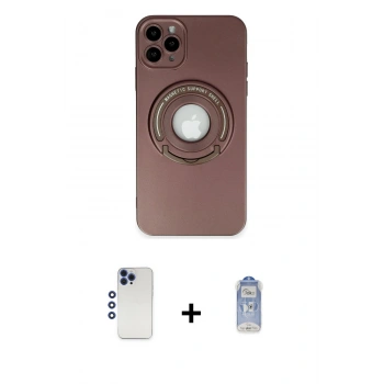 MARSİLYAN™- iPhone 12 Pro Max Kılıf Eksen Klasik Prime - Siyah Joko Magic 5D Cam + Shine Kamera Lens - LT