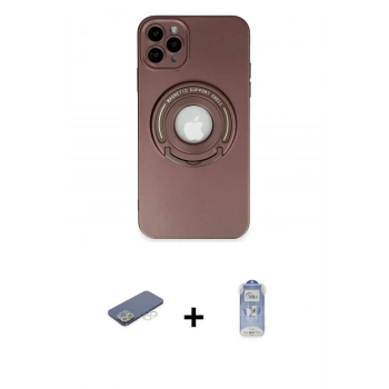 MARSİLYAN™- iPhone 12 Pro Max Kılıf Eksen Klasik Prime - Siyah Joko Magic 5D Cam + Renkli Kamera Lens Koruma Cam - YL