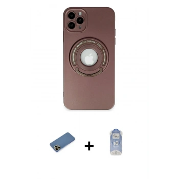 MARSİLYAN™- iPhone 12 Pro Max Kılıf Eksen Klasik Prime - Siyah Joko Magic 5D Cam + Shine Kamera Lens Koruma Cam - GD