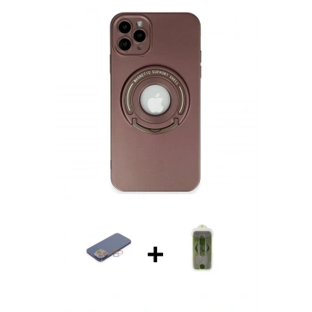 MARSİLYAN™- iPhone 12 Pro Max Kılıf Eksen Klasik Prime - Siyah Joko Magic 5D Hayalet Cam + Renkli Kamera Lens Koruma Cam - PE