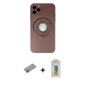 MARSİLYAN™- iPhone 12 Pro Max Kılıf Eksen Klasik Prime - Siyah Polymer Nano Ekran Koruyucu + Shine Kamera Lens Koruma Cam - SABE