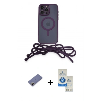 MARSİLYAN™- iPhone 12 Pro Max Kılıf Eksen Özel Seri - Şeffaf Royal Nano Ekran Koruyucu + Metal Kamera Lens Koruma Cam - GD