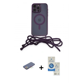 MARSİLYAN™- iPhone 12 Pro Max Kılıf Eksen Özel Seri - Şeffaf Royal Nano Ekran Koruyucu + Renkli Kamera Lens Koruma Cam - MI