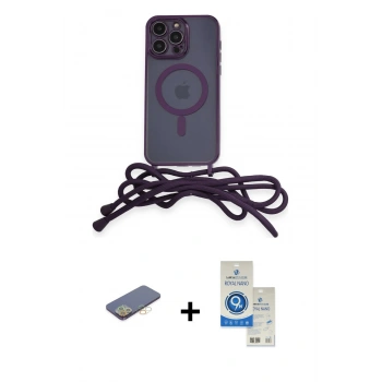 MARSİLYAN™- iPhone 12 Pro Max Kılıf Eksen Özel Seri - Şeffaf Royal Nano Ekran Koruyucu + Renkli Kamera Lens Koruma Cam - SI