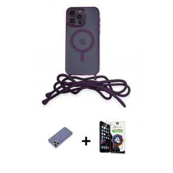 MARSİLYAN™- iPhone 12 Pro Max Kılıf Eksen Özel Seri - Şeffaf Temperli Cam Ekran Koruyucu + Metal Kamera Lens Koruma Cam - GD