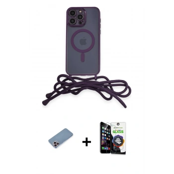 MARSİLYAN™- iPhone 12 Pro Max Kılıf Eksen Özel Seri - Şeffaf Temperli Cam Ekran Koruyucu + Shine Kamera Lens Koruma Cam - PE