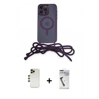 MARSİLYAN™- iPhone 12 Pro Max Kılıf Eksen Özel Seri - Şeffaf Uv Polymer Nano Ekran Koruyucu + Shine Kamera Lens - GD
