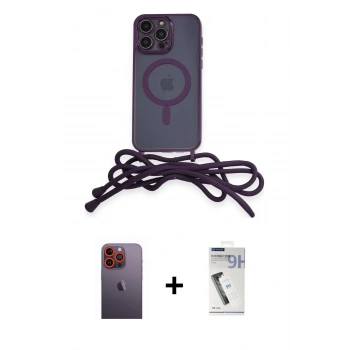 MARSİLYAN™- iPhone 12 Pro Max Kılıf Eksen Özel Seri - Şeffaf Uv Polymer Nano Ekran Koruyucu + Neon Fosforlu Kamera Lens - TU