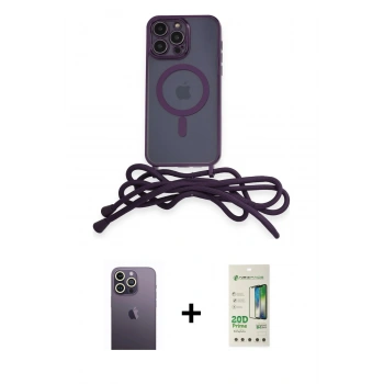 MARSİLYAN™- iPhone 12 Pro Max Kılıf Eksen Özel Seri - Siyah 20D Premium Cam Ekran Koruyucu + Neon Fosforlu Kamera Lens - BZ