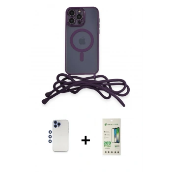 MARSİLYAN™- iPhone 12 Pro Max Kılıf Eksen Özel Seri - Siyah 20D Premium Cam Ekran Koruyucu + Shine Kamera Lens - LT