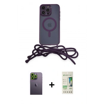 MARSİLYAN™- iPhone 12 Pro Max Kılıf Eksen Özel Seri - Siyah 20D Premium Cam Ekran Koruyucu + Neon Fosforlu Kamera Lens - YL