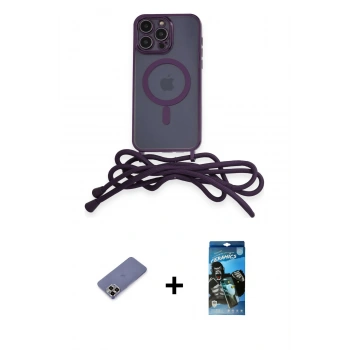 MARSİLYAN™- iPhone 12 Pro Max Kılıf Eksen Özel Seri - Siyah 34D Izgaralı Cam + Metal Kamera Lens Koruma Cam - GD