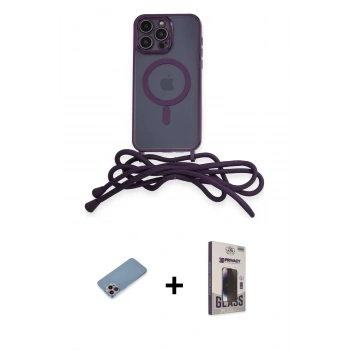 MARSİLYAN™- iPhone 12 Pro Max Kılıf Eksen Özel Seri - Siyah Bilvis Hayalet Cam Ekran Koruyucu + Shine Kamera Lens Koruma Cam - PE