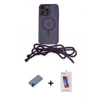 MARSİLYAN™- iPhone 12 Pro Max Kılıf Eksen Özel Seri - Siyah Joko 5D Cam + Shine Kamera Lens Koruma Cam - SH