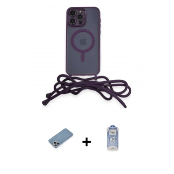 MARSİLYAN™- iPhone 12 Pro Max Kılıf Eksen Özel Seri - Siyah Joko Magic 5D Cam + Shine Kamera Lens Koruma Cam - GS