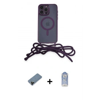 MARSİLYAN™- iPhone 12 Pro Max Kılıf Eksen Özel Seri - Siyah Joko Magic 5D Cam + Shine Kamera Lens Koruma Cam - SH