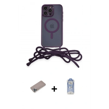 MARSİLYAN™- iPhone 12 Pro Max Kılıf Eksen Özel Seri - Siyah Joko Magic 5D Cam + Shine Kamera Lens Koruma Cam - SABE