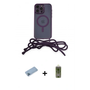 MARSİLYAN™- iPhone 12 Pro Max Kılıf Eksen Özel Seri - Siyah Joko Magic 5D Hayalet Cam + Shine Kamera Lens Koruma Cam - MI